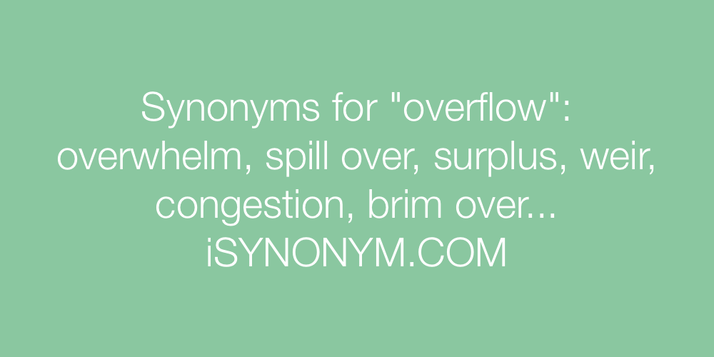 Synonyms overflow