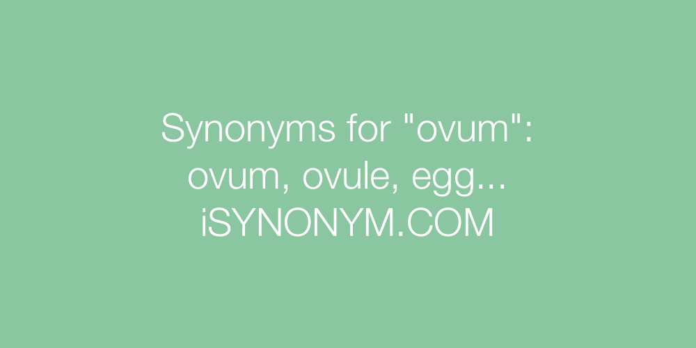 Synonyms ovum