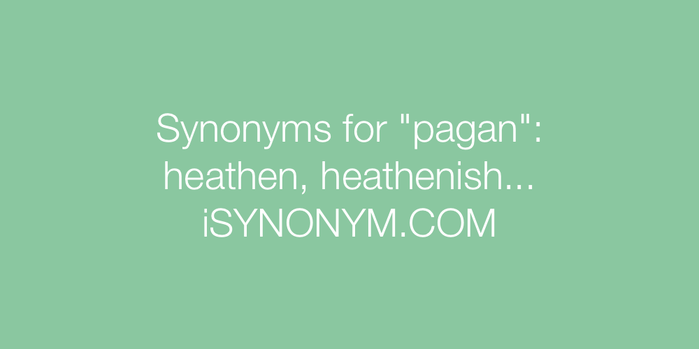 Synonyms pagan