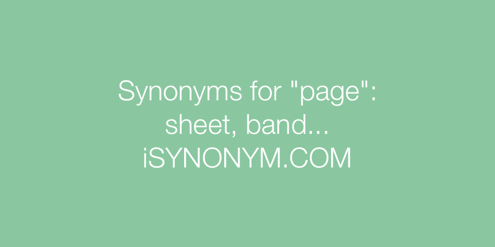 Synonyms page