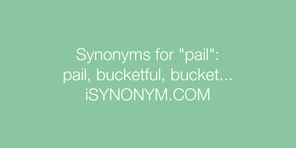 Synonyms pail