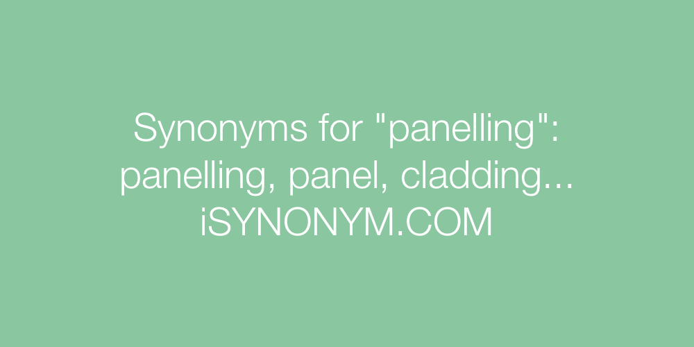 Synonyms panelling