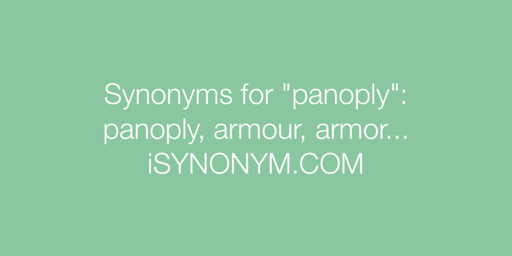 Synonyms panoply