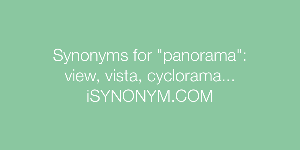 Synonyms panorama
