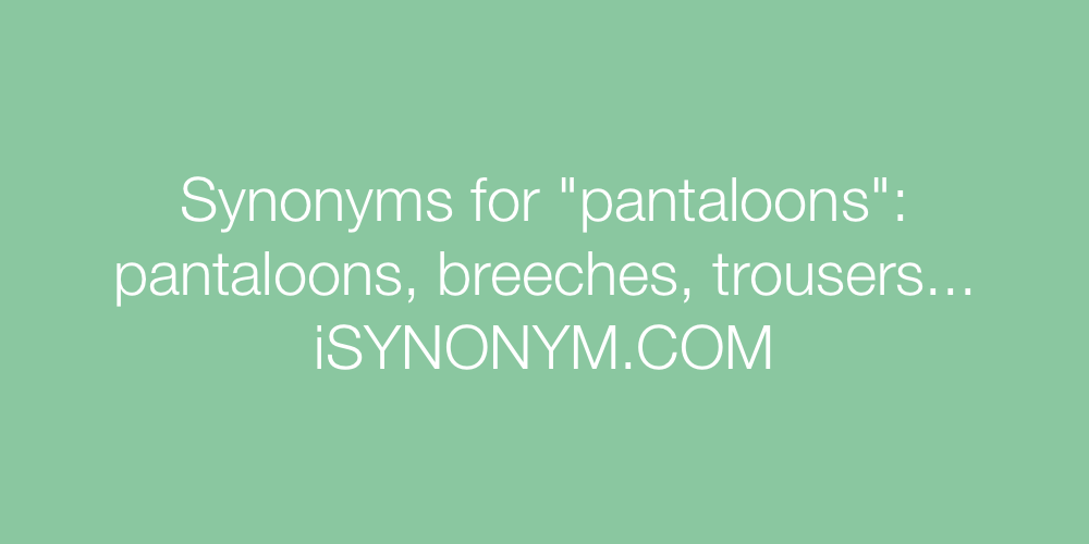 Synonyms pantaloons
