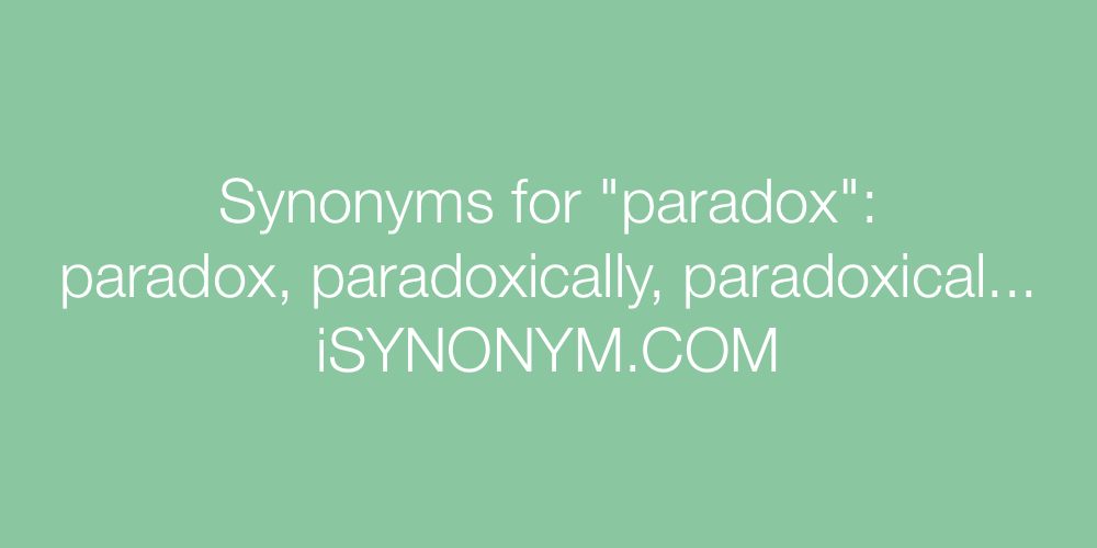 Synonyms paradox