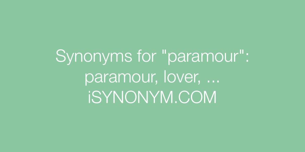 Synonyms paramour