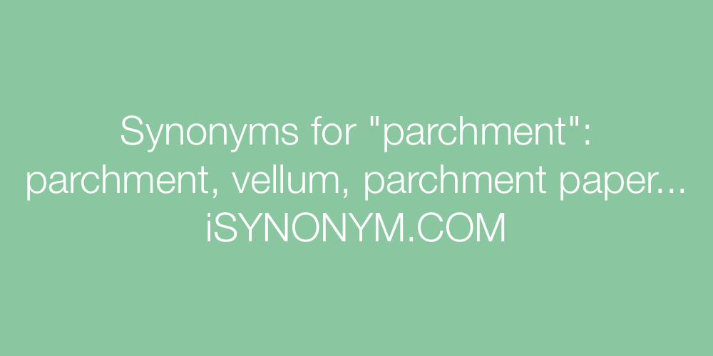 Synonyms parchment