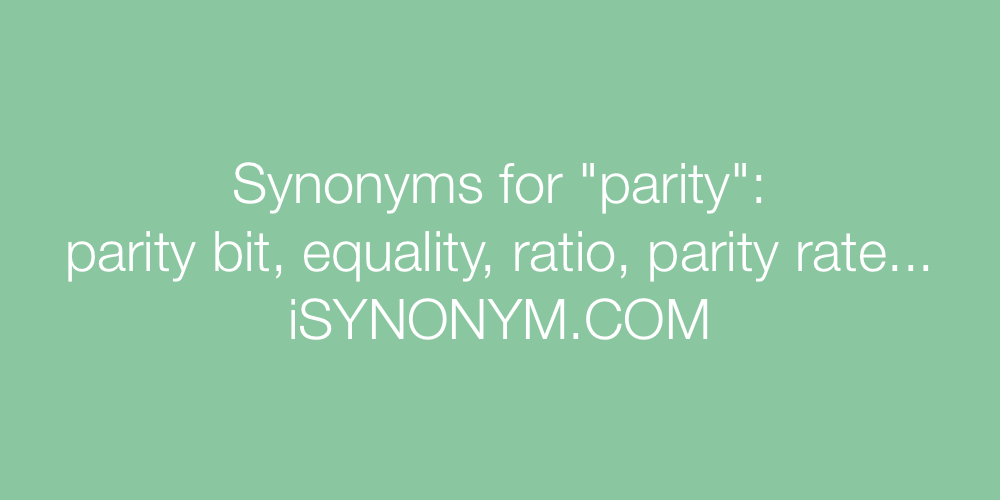Synonyms parity