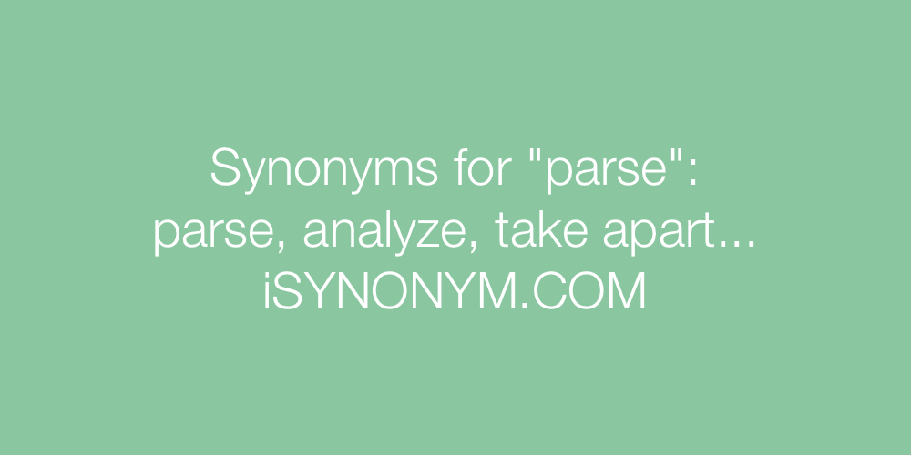 Synonyms parse