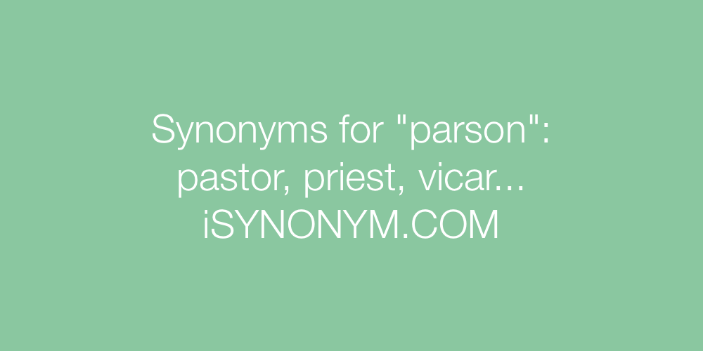 Synonyms parson