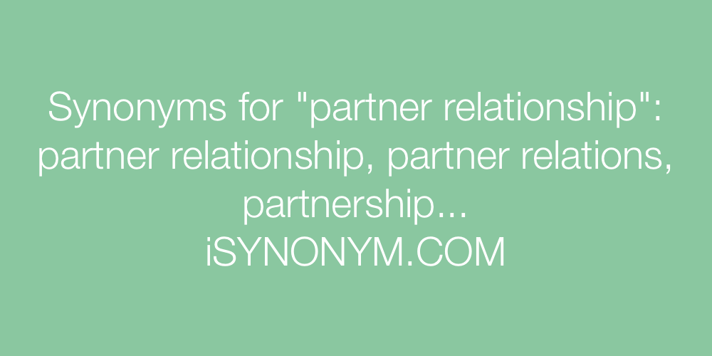 Synonyms partner relationship