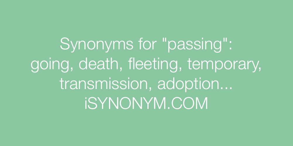 Synonyms passing