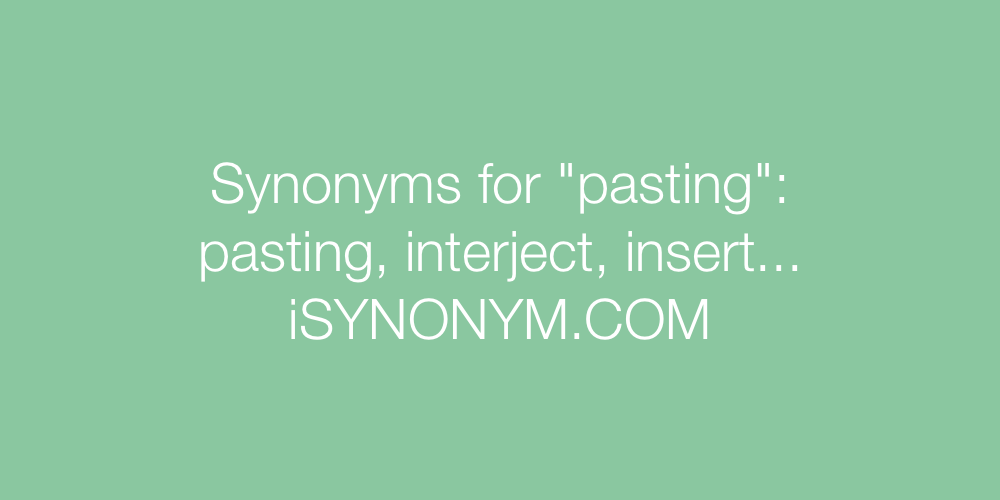 Synonyms pasting