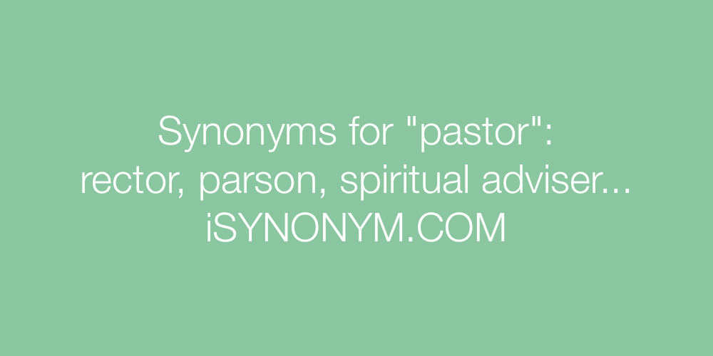 Synonyms pastor