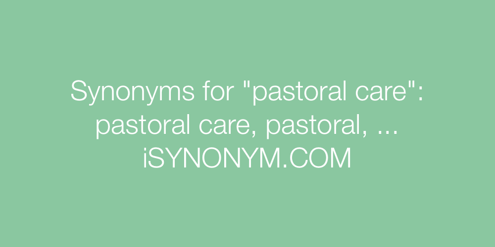 Synonyms pastoral care