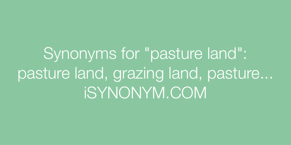Synonyms pasture land