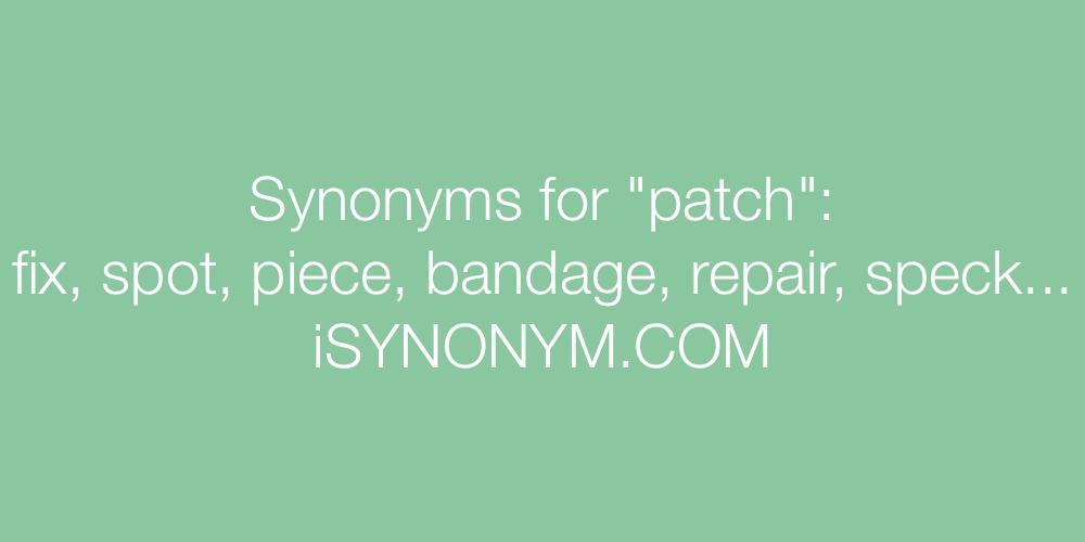 Synonyms patch