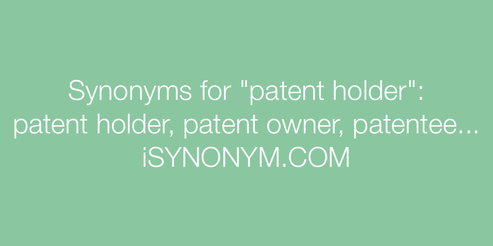 Synonyms patent holder