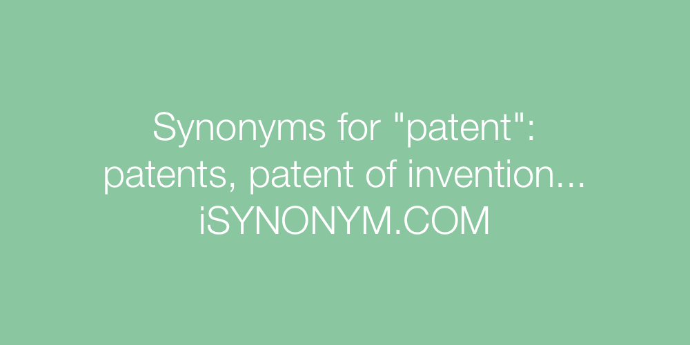 Synonyms patent