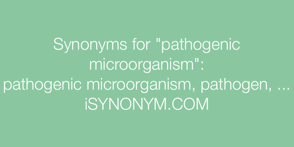 Synonyms pathogenic microorganism