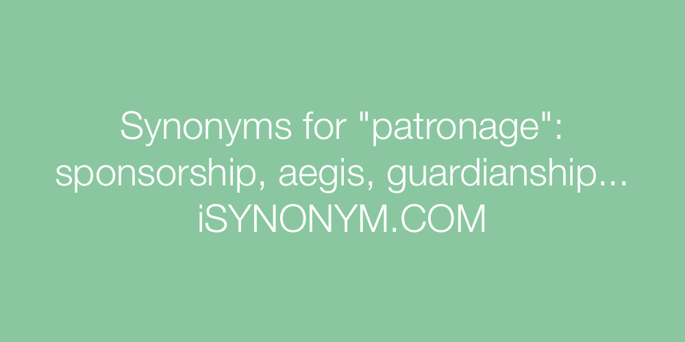 Synonyms patronage