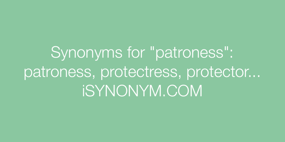 Synonyms patroness