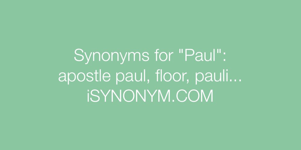 Synonyms Paul
