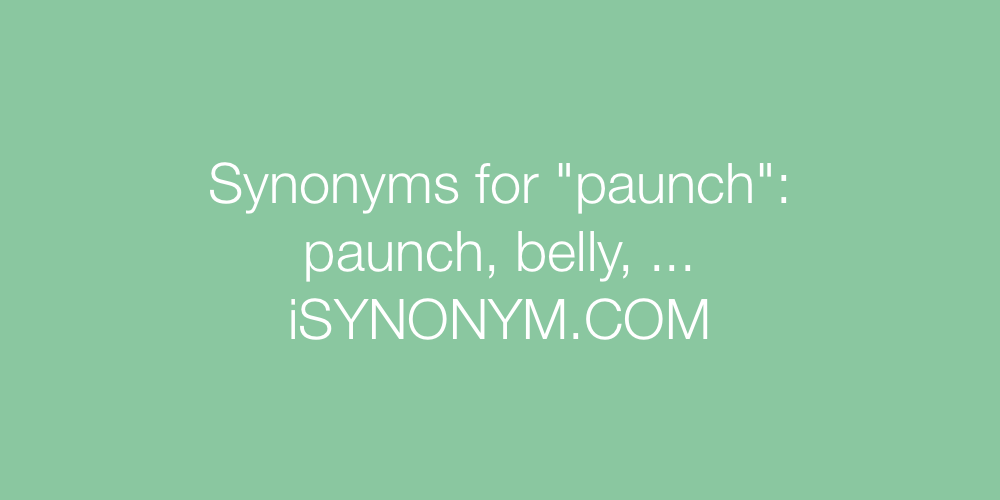 Synonyms paunch