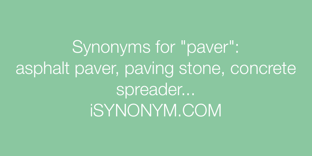 Synonyms paver