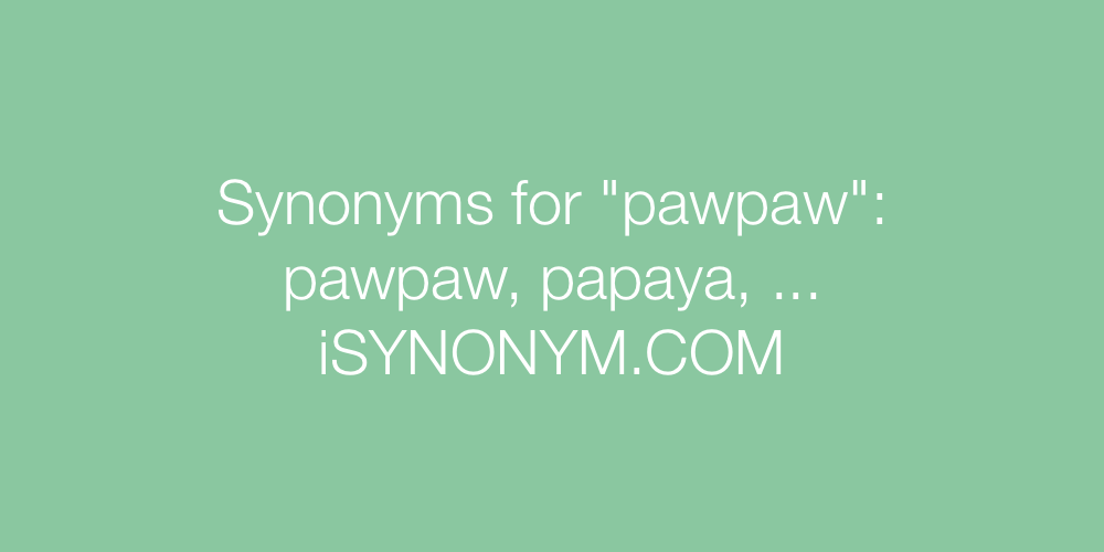 Synonyms pawpaw