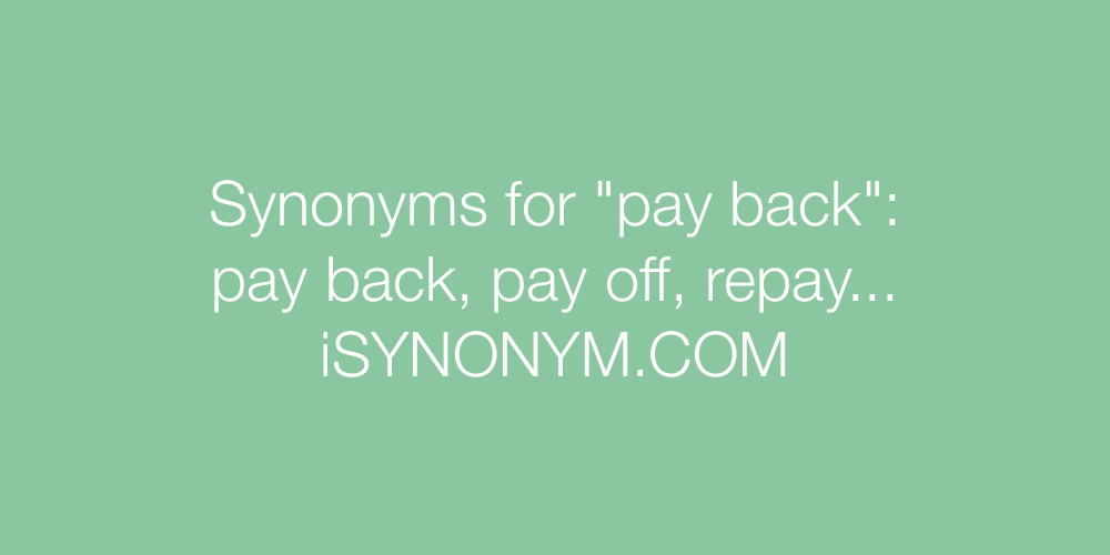 Synonyms pay back