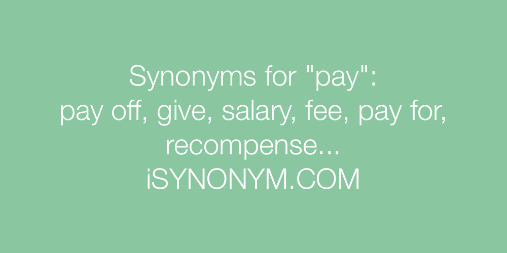 Synonyms pay