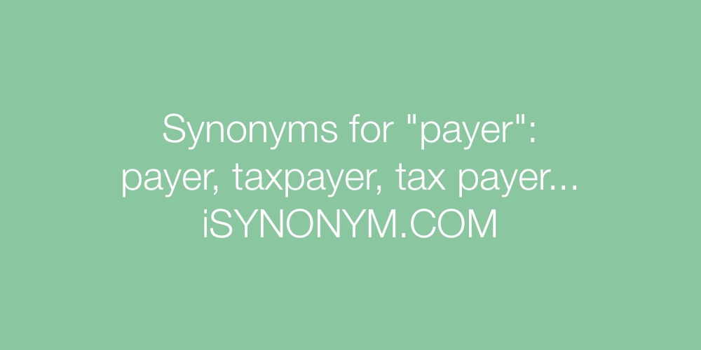 Synonyms payer