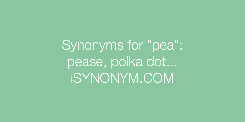 Synonyms pea