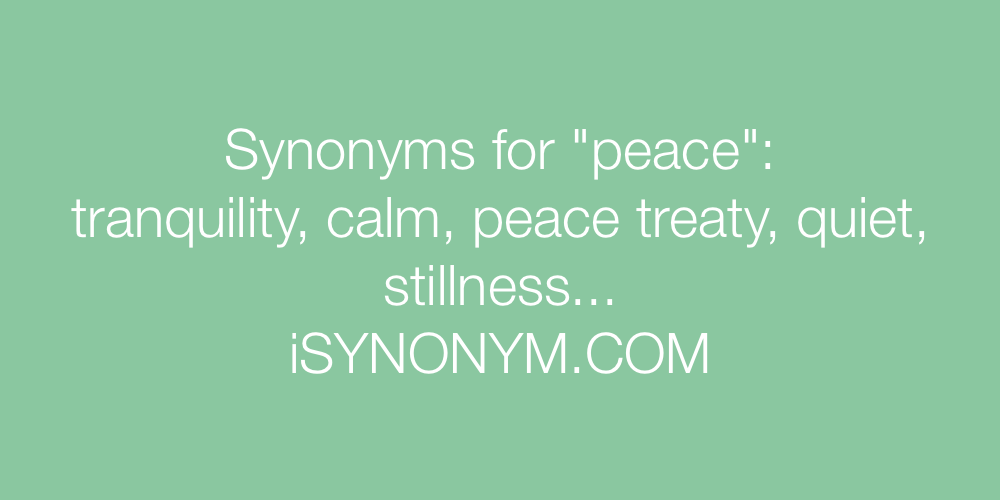 Synonyms peace