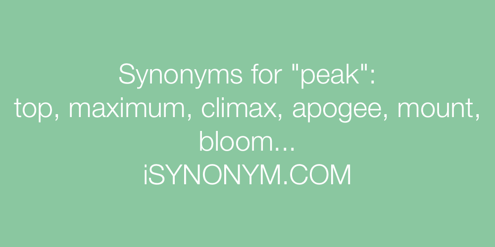 Synonyms peak