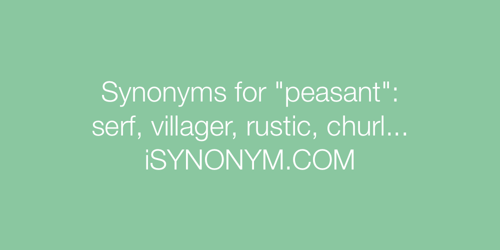 Synonyms peasant