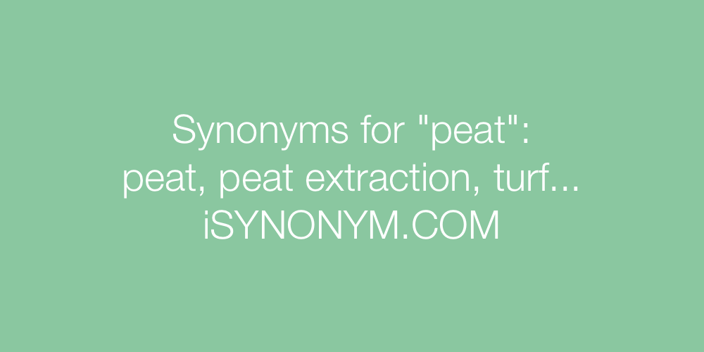 Synonyms peat