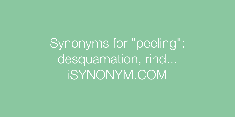 Synonyms peeling