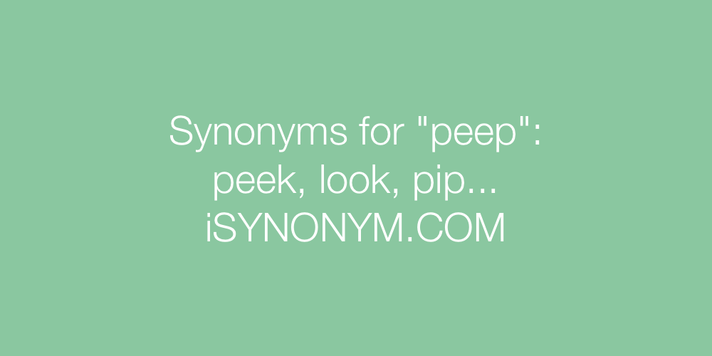 Synonyms peep