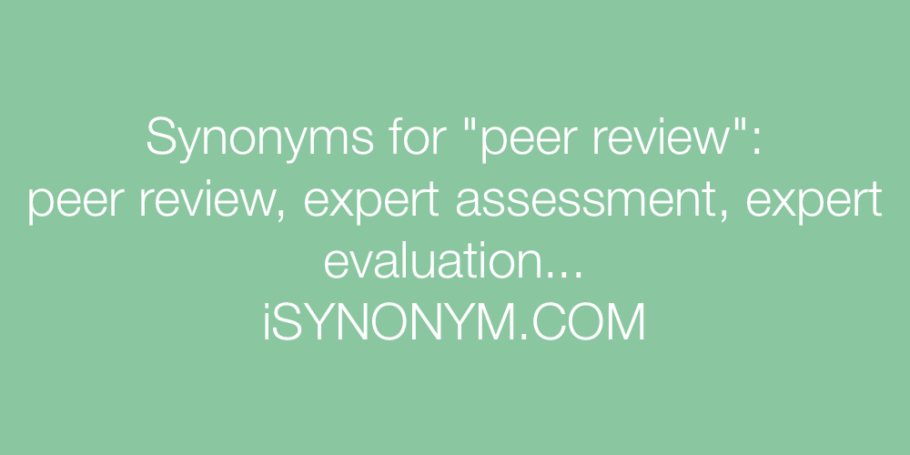 Synonyms peer review