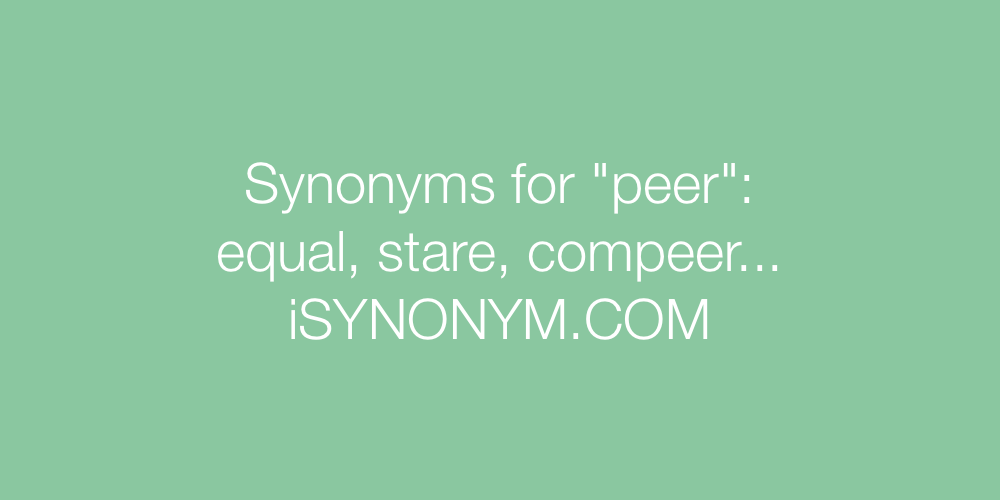 Synonyms peer
