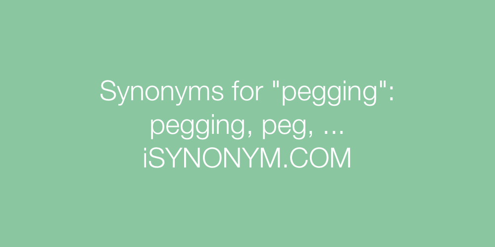 Synonyms pegging