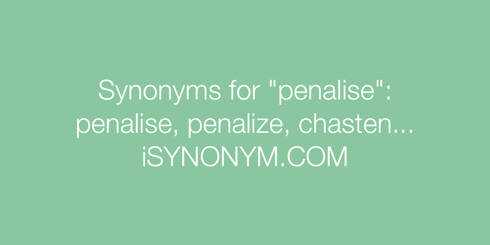 Synonyms penalise