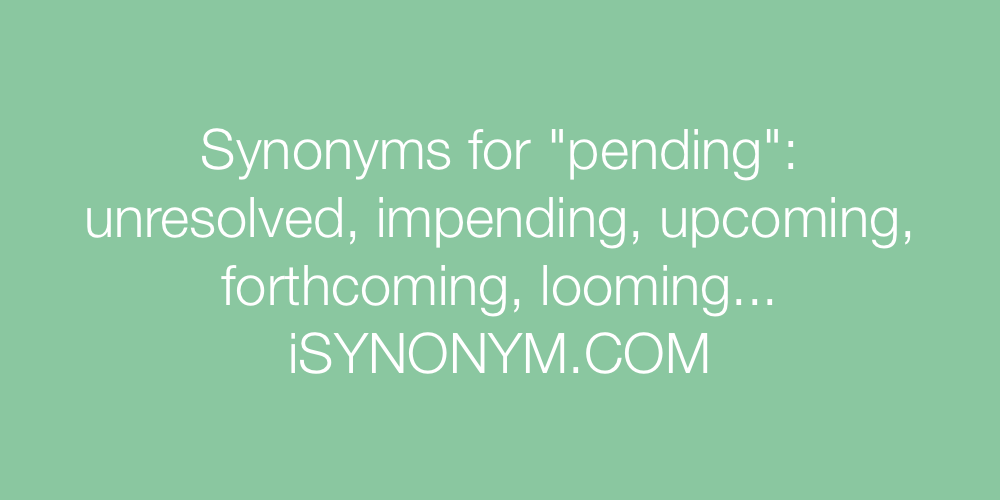 Synonyms pending