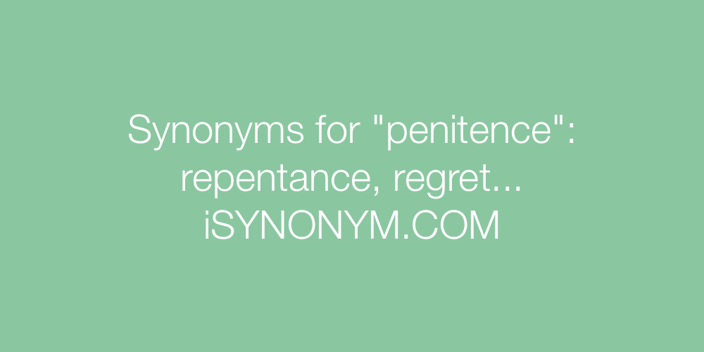 Synonyms penitence