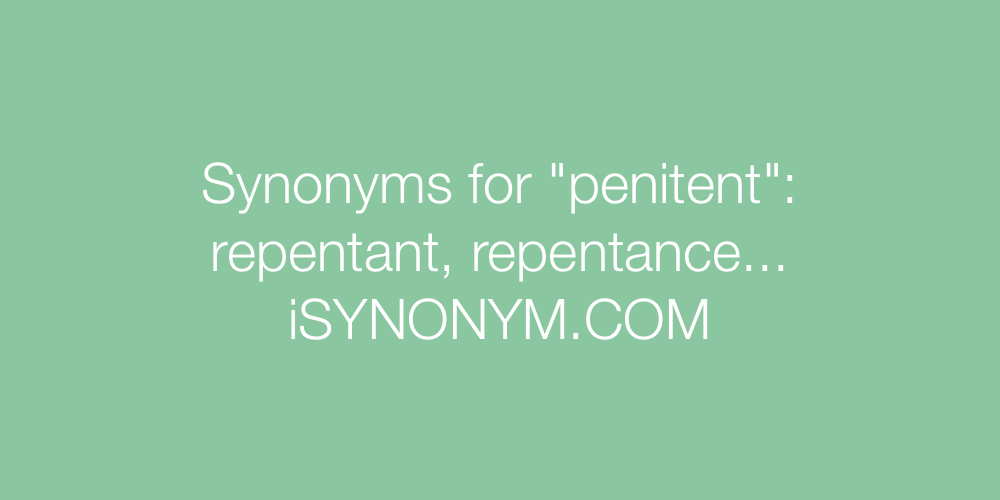 Synonyms penitent