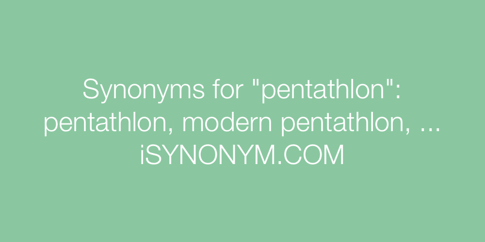Synonyms pentathlon