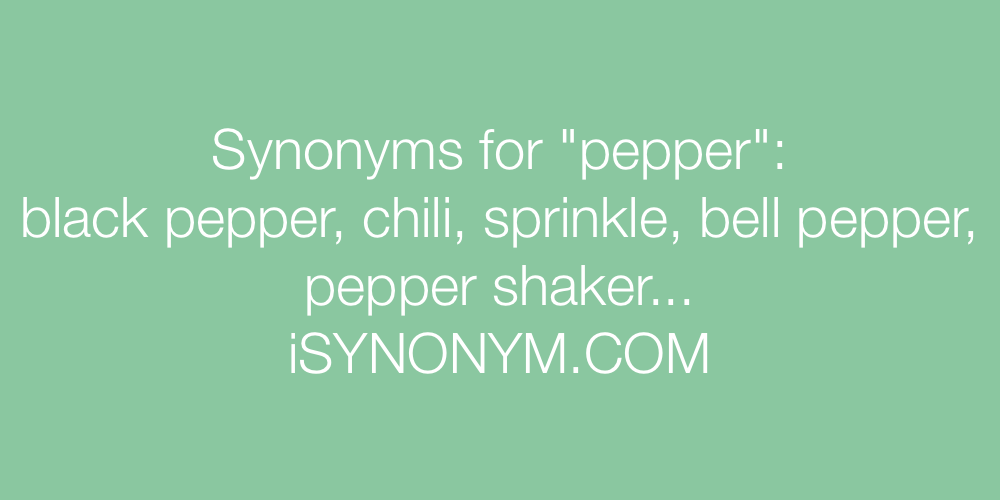 Synonyms pepper